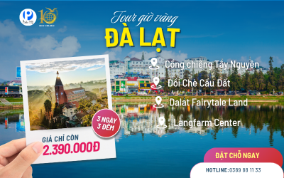 Tour Cần Thơ Đà Lạt 3N3Đ – Tri Ân 10 Năm Puolo Trip – Ngày Vàng Giá Sốc