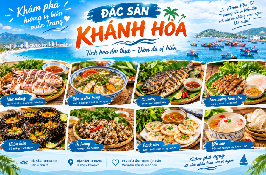 Khám phá đặc sản Khánh Hòa - Hương vị biển đậm đà