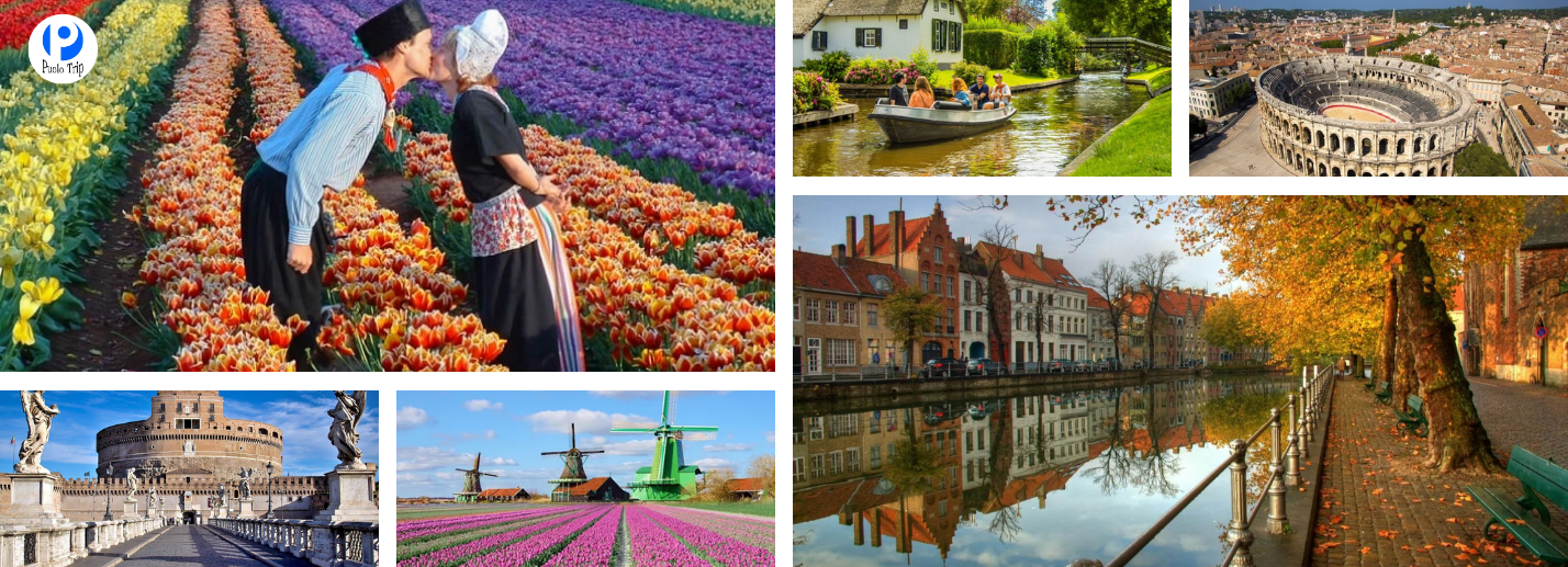 Tour Châu Âu 6 Nước 9N8Đ | Hà Lan - Bỉ - Pháp - Thụy Sỹ - Ý